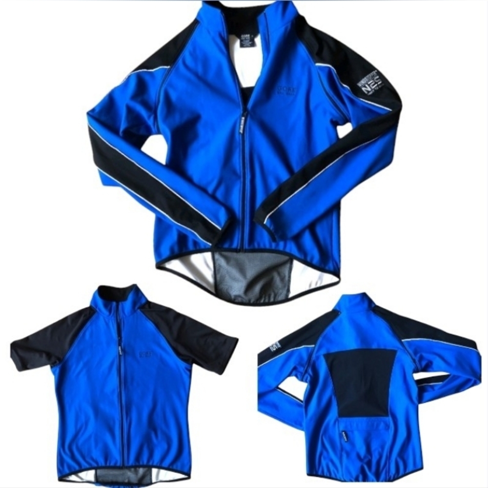 Jacket Convertible Gore Bike Wear Windstopper Cycling Soft Shell Full Zip Small